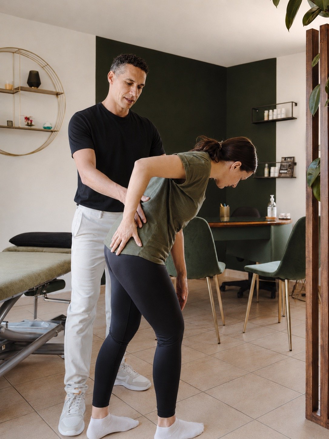 Bilan de mobilité d'une sportive souffrant d'une douleur au tendon d'Achille